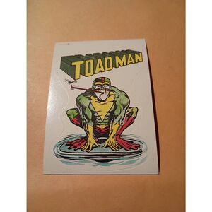 1983 General Mills Zero Heros Trading Card Sticker Card Vintage #37 Toadman